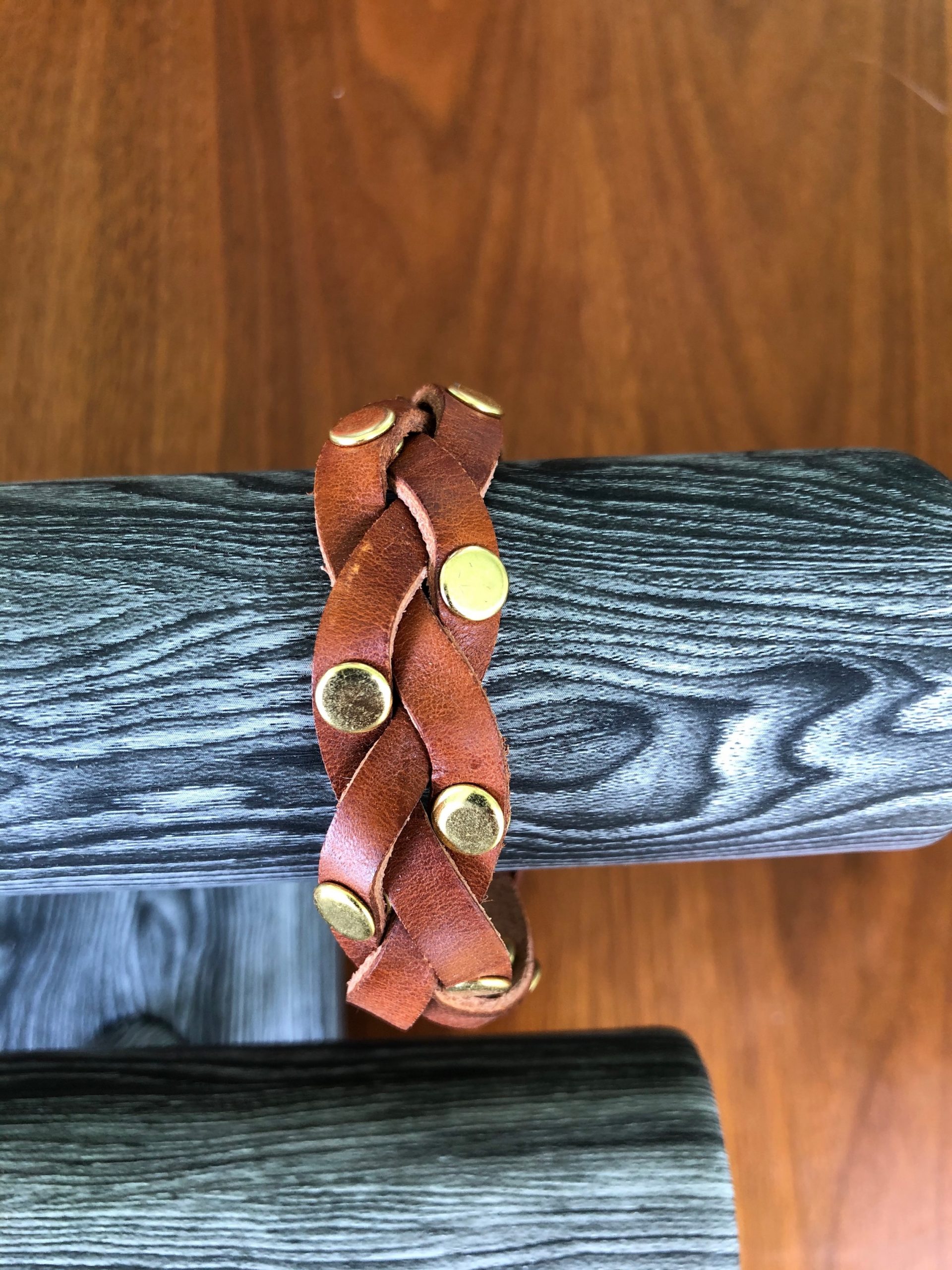 Leather Mystery Braid Cuff 